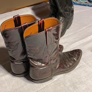 Lucchese Vintage Cowboy Boots in Ostrich Leather